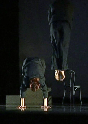McCaleb Dance in The Impersonation of Mr. Peacock, a collaboration with Francis Alÿs.   Photos N. McCaleb Copyright © 2004 All rights reserved.